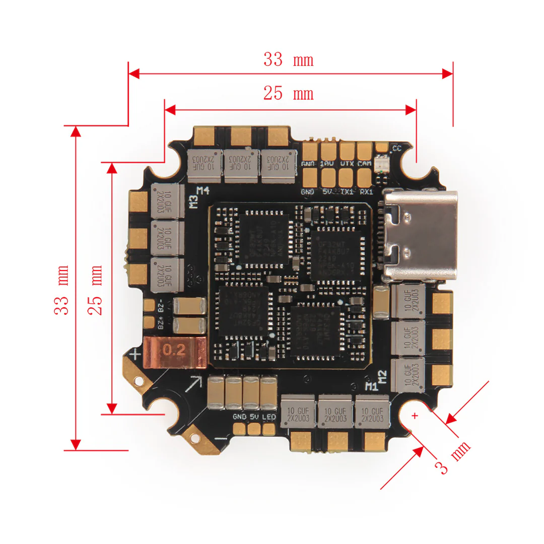 Kakute G4 AIO FC w/ 35A ESC (AM32) - Image 6